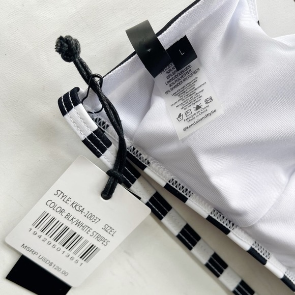 [Kendall & Kylie] NWT ruffle striped bikini large - Picture 13 of 14